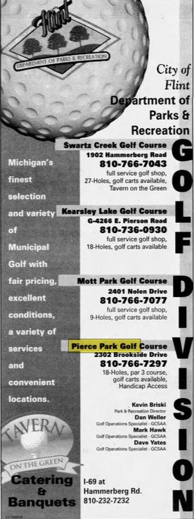Pierce Municipal Park Golf Course - Mar 24 2002 Nice Ad On Flint Courses (newer photo)